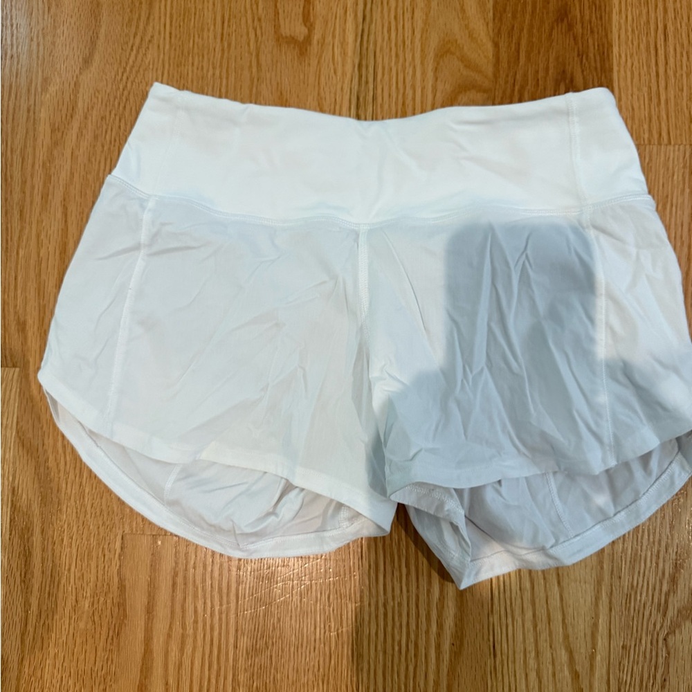 Lululemon White Athletic Shorts